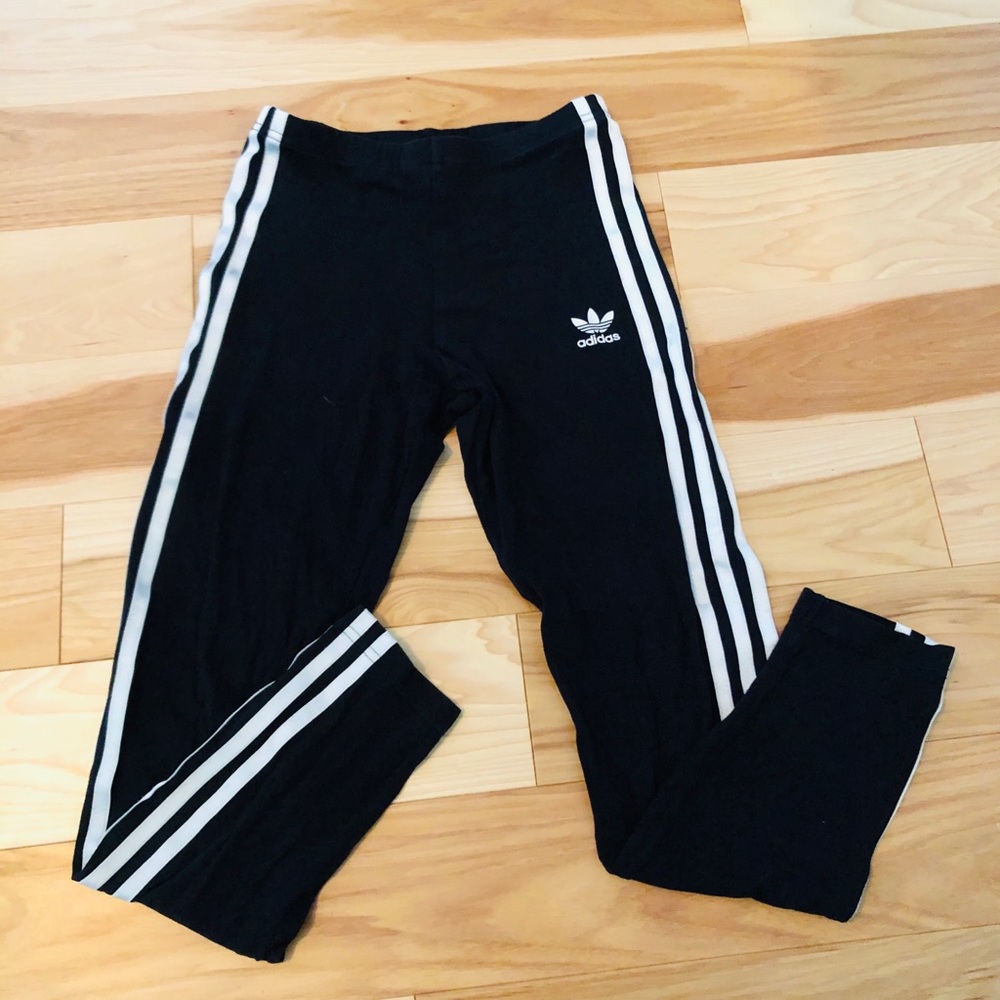 Girls adidas 3 stripe leggings